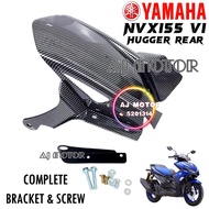 YAMAHA NVX155 NVX V1 HUGGER REAR CARBON INNER MUDGUARD BELAKANG COVER TAYAR TYRE EKOR FENDER BODY SE