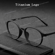 Ultralight Titanium Alloy Legs TR90 Glasses Retro Round Frame Men Women Eyeglasses