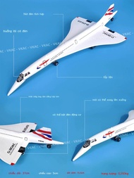 Concorde VK speed model, British Airways Air France simulation, alloy model, passenger plane gift
