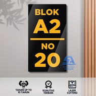 Aesthetic Acrylic House Numbers Custom Stick-Onbebass | House Number Villa Boarding House Hotel Prep