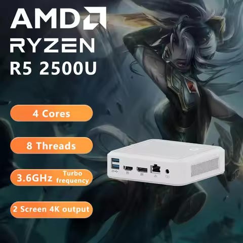 Genmachine AMD Li2000 2500U 2700U 3550H 3750H Mini PC Windows 11 DDR4 3200Mhz M..2 2280 NVME Wifi5 B