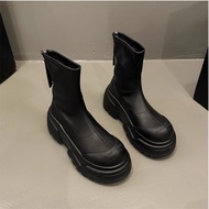 A-💞Dr. Martens Boots Women2023Autumn and Winter New Stretch Thin Boots Shell Toe Resin Sole Motorcycle Boots Ankle Boots