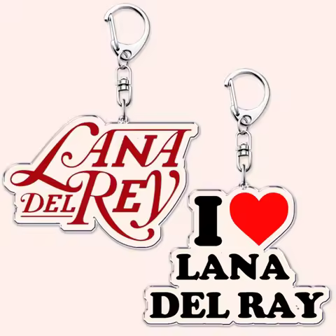Singer Lana Del Rey Keychain for Accessories Bag Pendant Born To Die Ultraviolence Key Chain Ring Ke