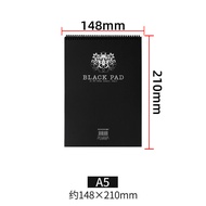 32 Sheets A4/A5 Black Paper Sketch Drawing Pad 120GSM Spiral Bound Sketchbook for Colored Pencils Gr