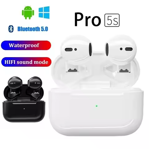 Original Pro5S Wireless Earphones TWS Bluetooth Earphones HiFi Miniature Earphones Suitable for Offi