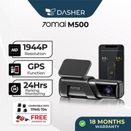 70mai M500 Dashcam Car Recorder 1944P Night Vision with ADAS 24 hours parking mode Voice and App Con