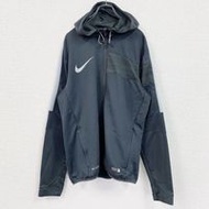 เสื้อฮู้ดแขนยาว Nike มือสอง มีซิปทั้งตัว สกรีนโลโก้ Dri-FIT ไซส์ L
