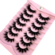 HBZGTLAD 7 Pairs Lashes 3D Mink Eyelashes Thick & Fluffy Soft Eyelash Extension Natural False Eyelas