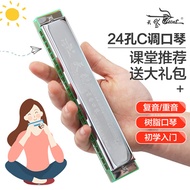 Swan harmonica beginner students 24 holes introductory children s duo adult professional accent C ha