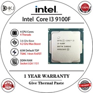 USED Intel Core i3-9100F i3 9100F 3.6 GHz Quad-Core Quad-Thread CPU 65W 6M LGA 1151