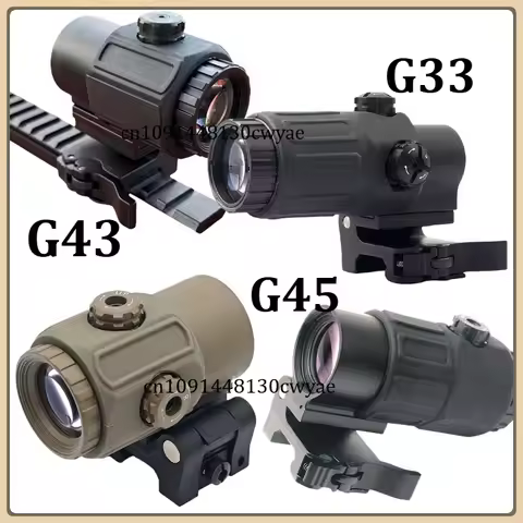 Cwyae Original Tactical G33 G43 3X Magnifier Sight Scope Folding Side Flip G45 5X Magnifiers #251017