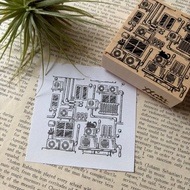 冷氣室外機公寓牆面印章