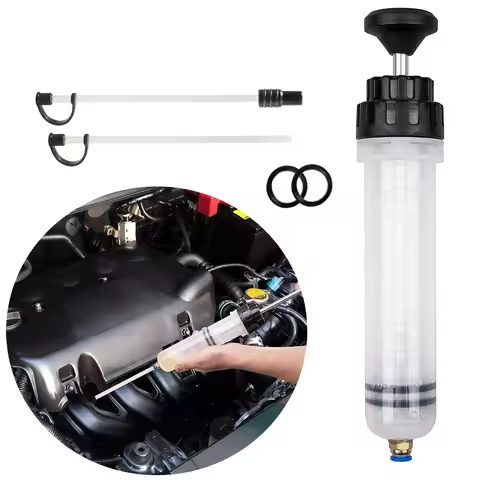 200CC Fluid Extractor, Fluid Syringe Pump, Oil Extractor for Cars/Ships/Engines/Lawn Mowers with 2 T