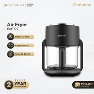 ECOHOME Air Fryer & Dehydrator 8 in 1 Function EAF-777 4.5L Capacity with Panoramic Glass 360° View 