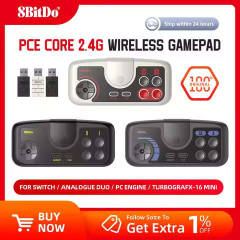 8bitdo PCE Core 2.4G Wireless Gamepad for PC Engine Mini PC Engine CoreGrafx Mini TurboGrafx-16 Mini
