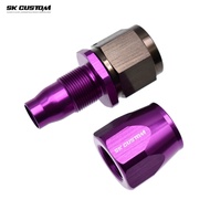 SK CUSTOM Aluminum Hose Fittings Right Angle Fittings Braided Tubing Adapters Oil Radiator Fittings 