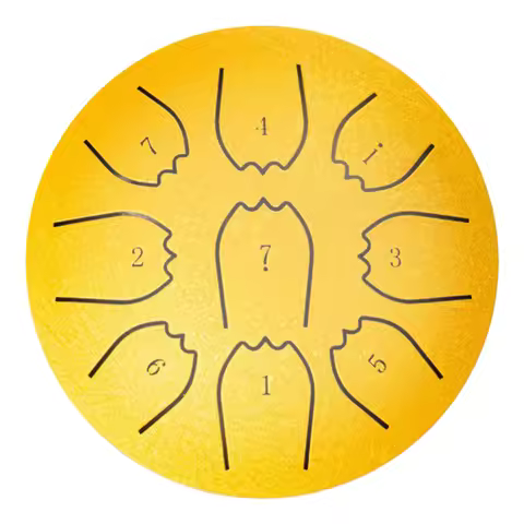 Rain Drum 4 Inch 9 Notes Waterproof Steel Tongue Drum Meditation Rain Chime Ideal for Yoga Meditatio