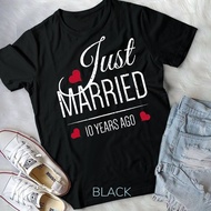 10Th Wedding Anniversary T-Shirt - Just Married 10 Years Ago Unisex T-Shirt