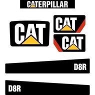 HEAVY EQUIPMENT STICKER dozer Cat D8R Caterpillar STICKER HIGH QUALITY WATERPROOF MATERIAL