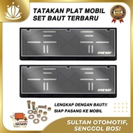 PROMO TERBATAS Yaris Cross Tatakan Dudukan Plat Nomor Mobil Akrilik Mika ONEWAY - Hitam, Plastic