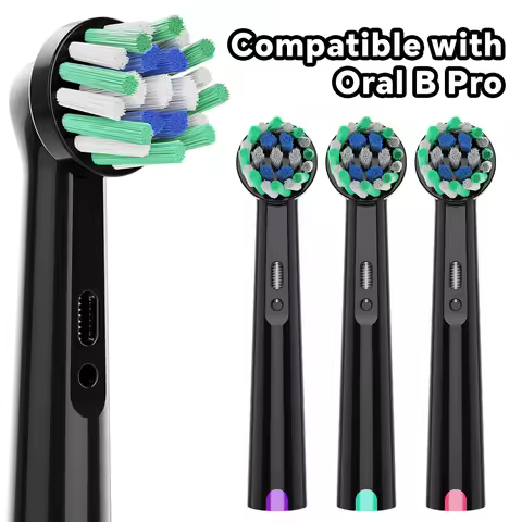 4/8/12/20 Count Cross Clean Bristles Replacement Brush Heads Compatible with Oral B Electric Toothbr