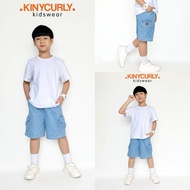 Boys' Short Cargo Jeans J30 Trendy and Comfortable Model
