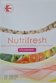Nutrifresh E Excel Botanical Beverage Mix Soybean with Asparagus STRAWBERRY (WITHOUT BOX) 15gm x 30 packets - Exp 2025