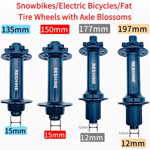 Snow Beach 32H/36H Fat Bike Hub, 15x135/150 12x177/197mm Thru-Axle Alloy HG Rear/Front Ebike Wheel S