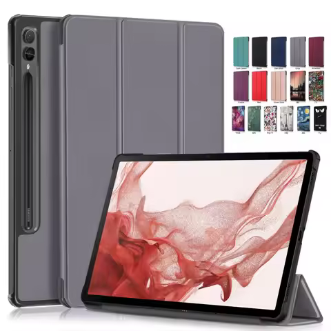 Case For Samsung Galaxy Tab S7 Fe S8 Plus + 12.4 11 SM-T870 X700 X800 T970 T730 Magnetic Tri-folding