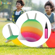 predolo Jumping Ball Hopper Ball Colorful Outdoor Yard Game Exercise Rainbow 18in/45cm