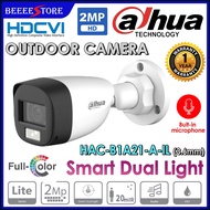 DAHUA 2MP B1A21-A-IL SMART DUAL LIGHT IP67 Outdoor HDCVI FIXED-FOCAL BULLET CAMERA - Built in mic