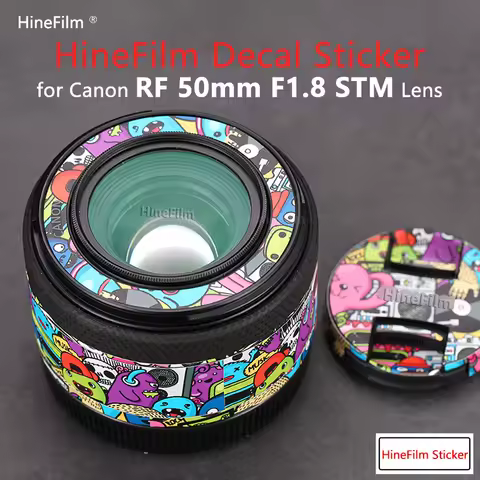 Hinefilm Skin for Canon RF50 F1.8 Lens Skins 50 1.8 Wrap Sticker for Canon RF50mm F1.8 STM Lens Deca