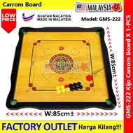 Wooden Carrom Board Game GMS-222 | Free Carrom Men & Striker | Papan Kayu Carrom Berkualiti