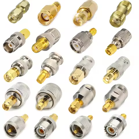 SMA Male Female to RP SMA N BNC UHF PL259 SO239 TNC Copper Brass Adapter Straight RF Coaxial Connect