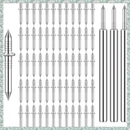 [h5bl3j6wj.ph] Double-Headed Sheep Horn Nails Solid Wood Baseboard Fasteners with Sleeve Tool for Sk