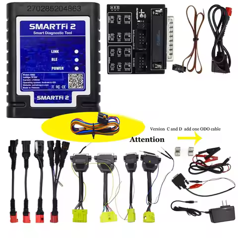 AutoShop SMARTFi2 BT 5.0 Motorcycles scanner supporting diagnostic Smart key Remap functions all in 