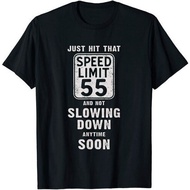 Happy 55Th Birthday With Speed Limit Sign 55 Shirt T-Shirt