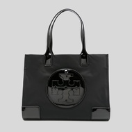 TORY BURCH Small Ella Patent Tote Bag Black 90482