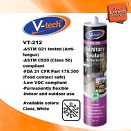 V-TECH VT-212 Sanitary Silicone Sealant (Anti-fungus) - 300ML