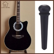 YELGIRL ​6Pcs ​Ebony Bridge Pins, Abalone Shell​ ​Ebony ​Guitar Bridge Pin, Durable ​Abalone Dot Inl