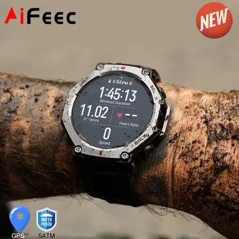 2026New T-Rex3 Pro GPS Adventure Watch AMOLED Built-in Dual-Band AGPS 10ATM 500mAh Battery Compass A