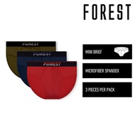 Forest Seluar Dalam Lelaki | (3 Pcs) Forest Mens Microfiber Spandex Mini Brief Underwear  - FUD0156M