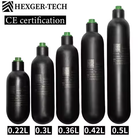 220cc/360cc/500cc 0.3L,0.42L,0.6LHPA Carbon fiber high pressure gas tank, diving breathing gas cylin