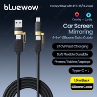 BlueWow 4-in-1【1M】Fast Charging Cable USB Type C Cable For Usb C Charger Charging Cable Wire