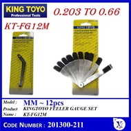 KT-FG12A (45DEG AF 12pcs) KT-FG12M (45DEG MM 12pcs) KINGTOYO 45DEG FEELER GAUGE SET (201300-121 / 20
