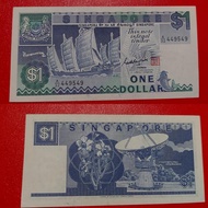 Singapore Singapura 1 dollar 1987 prefik A