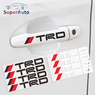 SuperAuto 4Pcs/Set TRD Car Door Handle Reflective Car Stickers Personality Character Decoration Car Styling Door Handle Decal