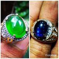 PAKET HEMAT 2 CINCIN BATU AKIK ZAMRUD KALIMANTAN DAN KING SAFIR TOP