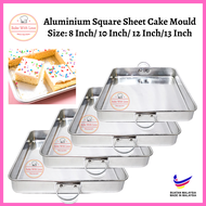 Aluminium Shallow Square Cake Mould | Loyang Kek Segi Empat | Aluminium Cake Tin (8/10/12/13 Inch)