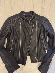 Zara 黑色皮革外套 皮褸